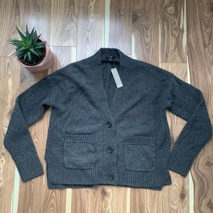 *NWT* J CREW | merino wool oversized grey cardigan size small